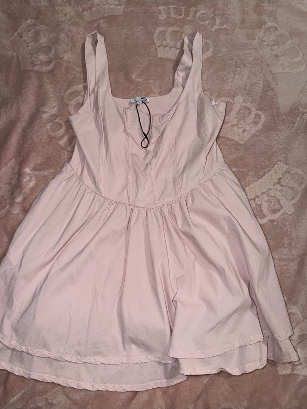 Fashion Nova Pale Pink Sleeveless Babydoll Dress